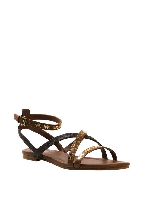 michael kors sandale tasha|Michael Michael Kors Tasha Flat Sandals .